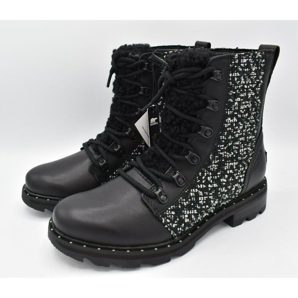 Sorel Womens Size 7.5 Lennox Lace Cozy Shearling Waterproof Winter Boots Shoes‎